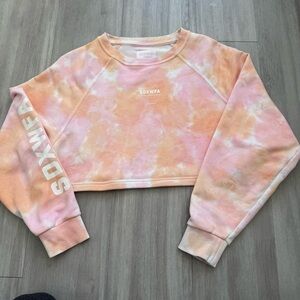 Whitefox x S	arah’s Day Tye Dye Crop Sweatshirt Medium